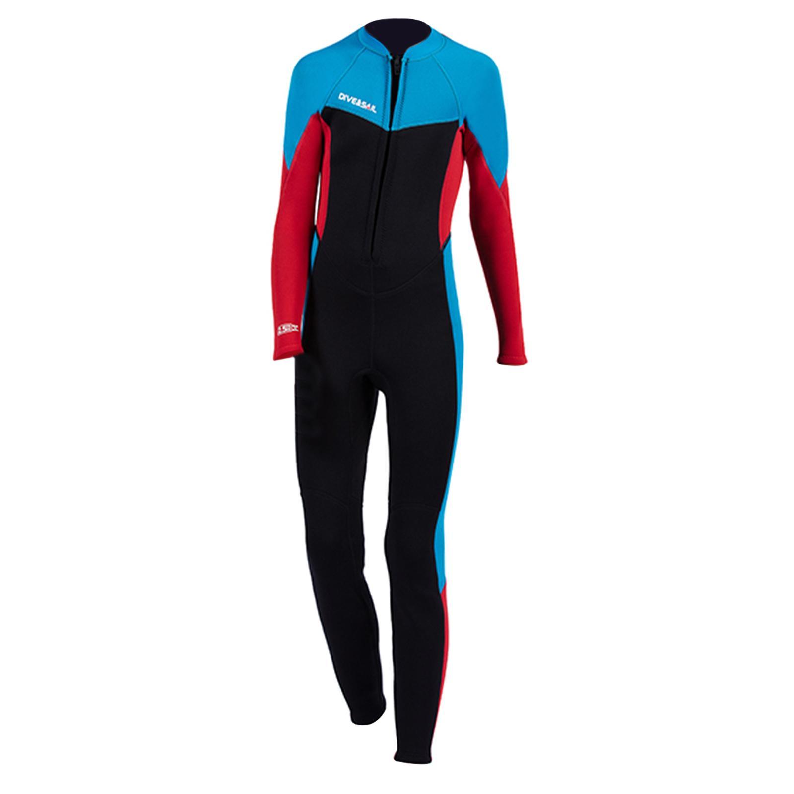 Kids Wetsuit Thermal Fullsuit 2.5mm Neoprene  Swim Suit Diving Swimsuit