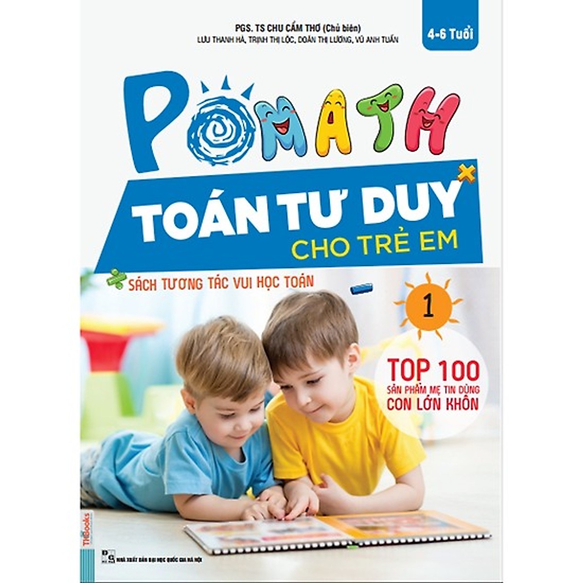 POMath - Toán Tư Duy Cho Trẻ Em 4-6 Tuổi (Tập 1) (tặng bookmark KZ)