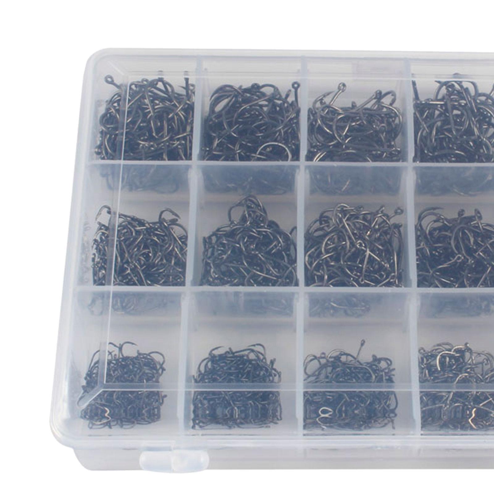 Fishing Hooks Fish Hooks Fishing Terminal Supplies Offset Fishing Hooks Circle Hooks for Bass Freshwater Outdoor Sports Catfish Sea Fishing
