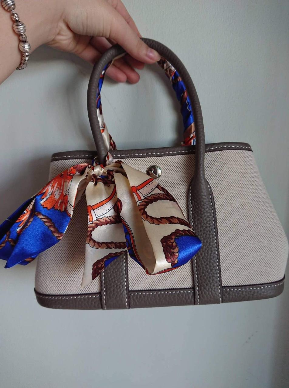 Túi Xách Tay Nữ Phối Khăn Họa Tiết