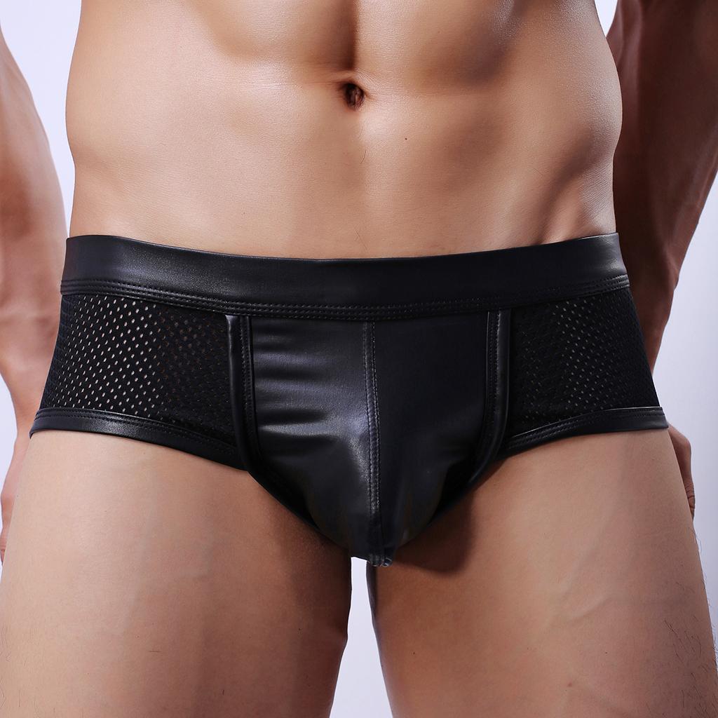 Men's Mesh Brief Sheer O-neck Short Sleeve Mesh T-Shirt Tops Set