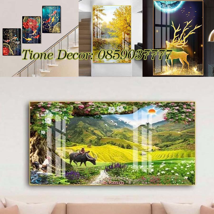 Tranh Treo Tường TRÁNG GƯƠNG, In UV 3D Cao Cấp,40x60,50x70