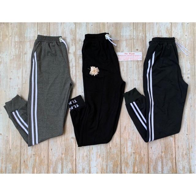 Quần jogger 2 sọc nữ - quần thể thao nữ- quần thu đông ấm áp