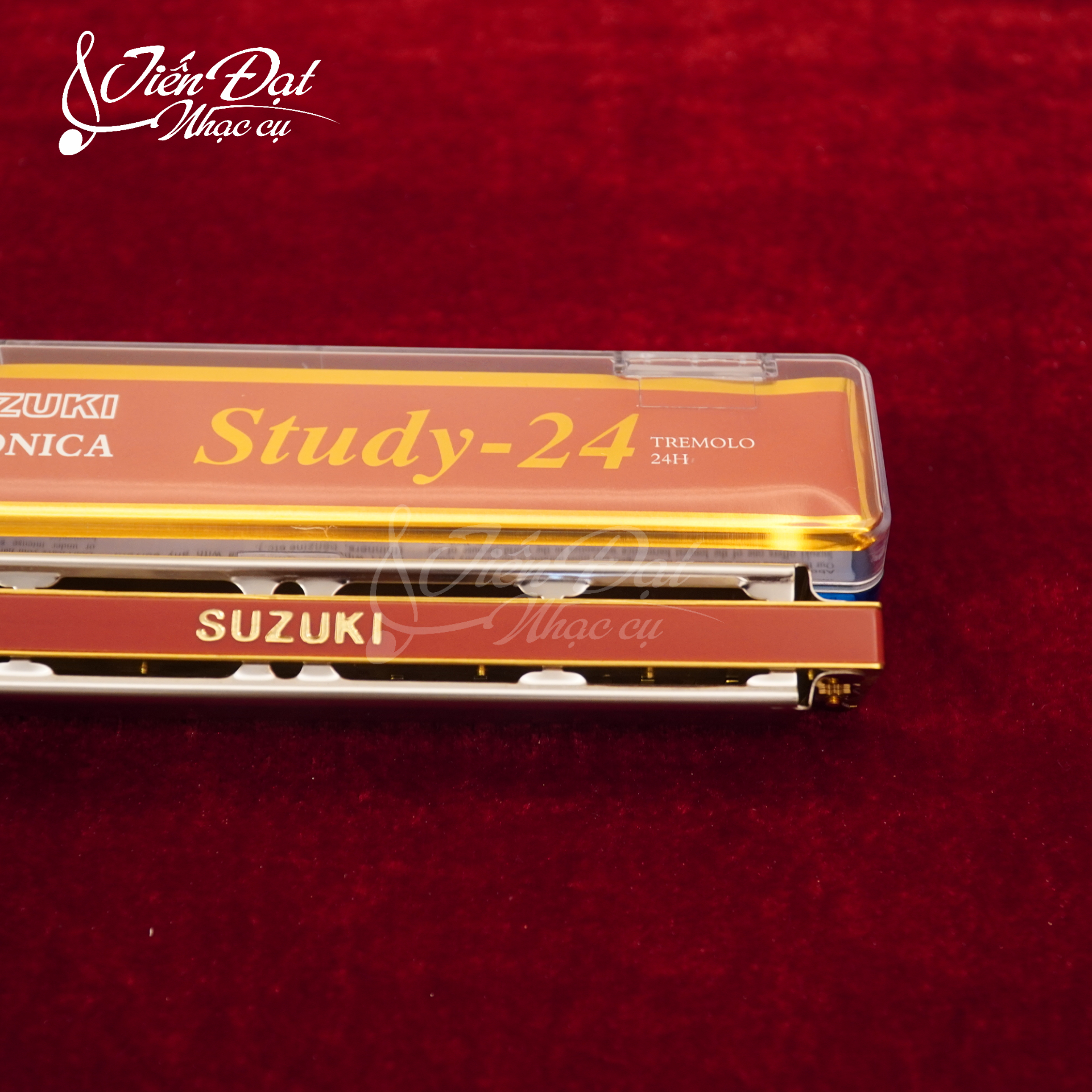 <Tặng Kèm Hộp Đựng, Khăn Nhung Lau> Kèn Harmonica Suzuki Study 24