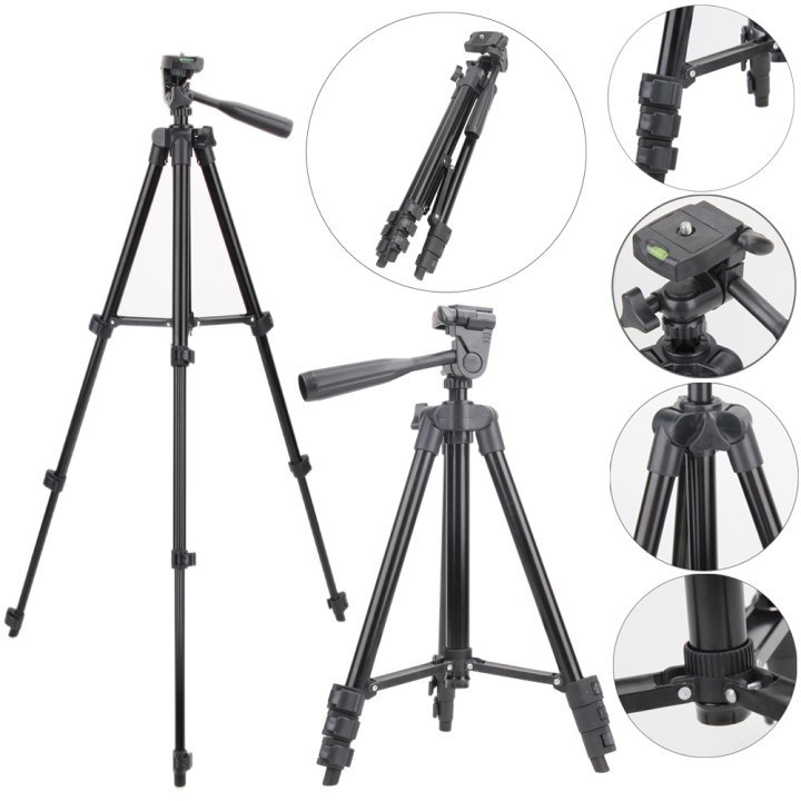 Gậy Chụp Hình, Chụp ảnh 3 chân Tripod 312O Cao cấp - Tặng Kẹp Smartphone