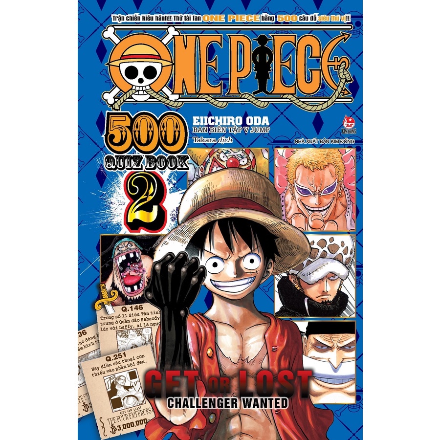 Truyện tranh - Combo 2 Tập One Piece 500 Quiz Book - Kim Đồng