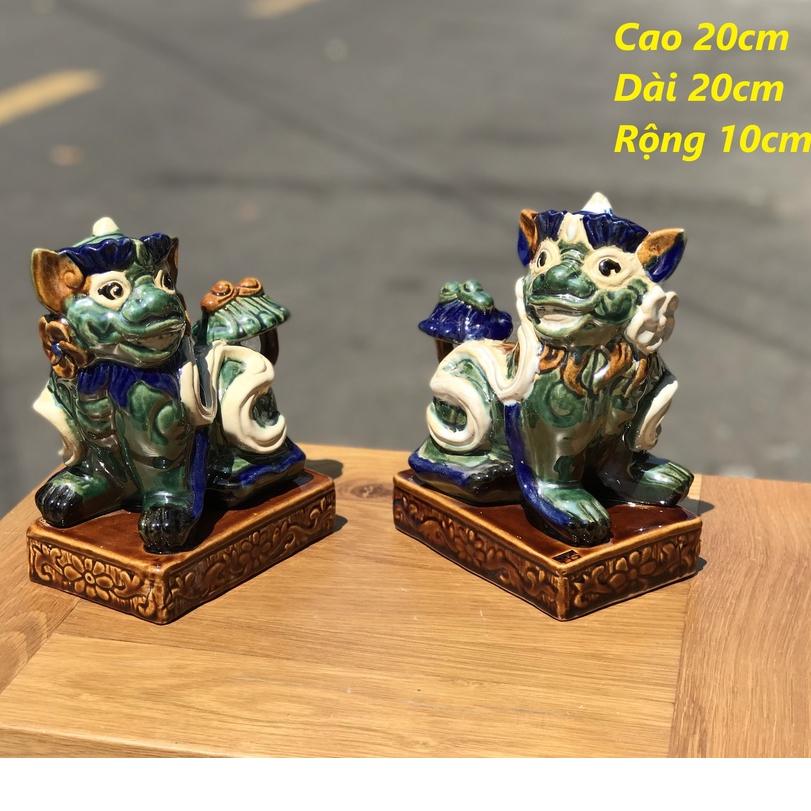 TƯỢNG KỲ LÂN GỐM SỨ THỦ CÔNG NAM BỘ DECOR TRANG TRÍ