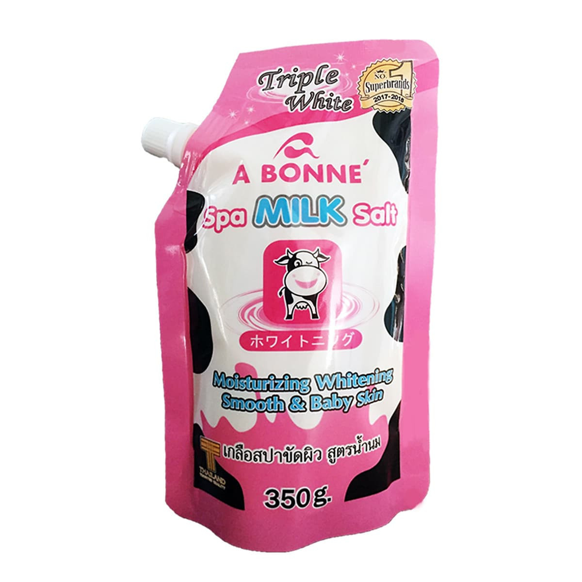 Muối Tắm Sữa Bò ABONNE Triple White Spa Milk Giúp Giảm Mụn Lưng 350g