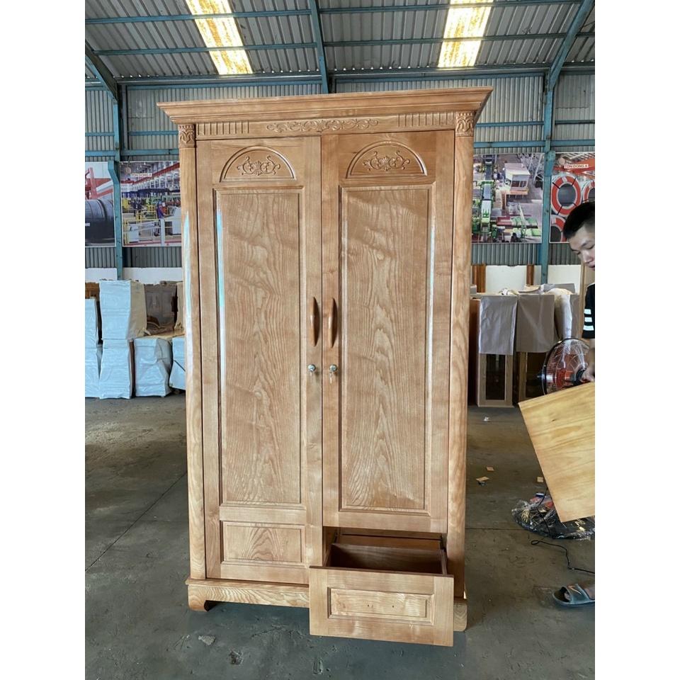 Tủ quần áo 2 cánh gỗ sồi Nga