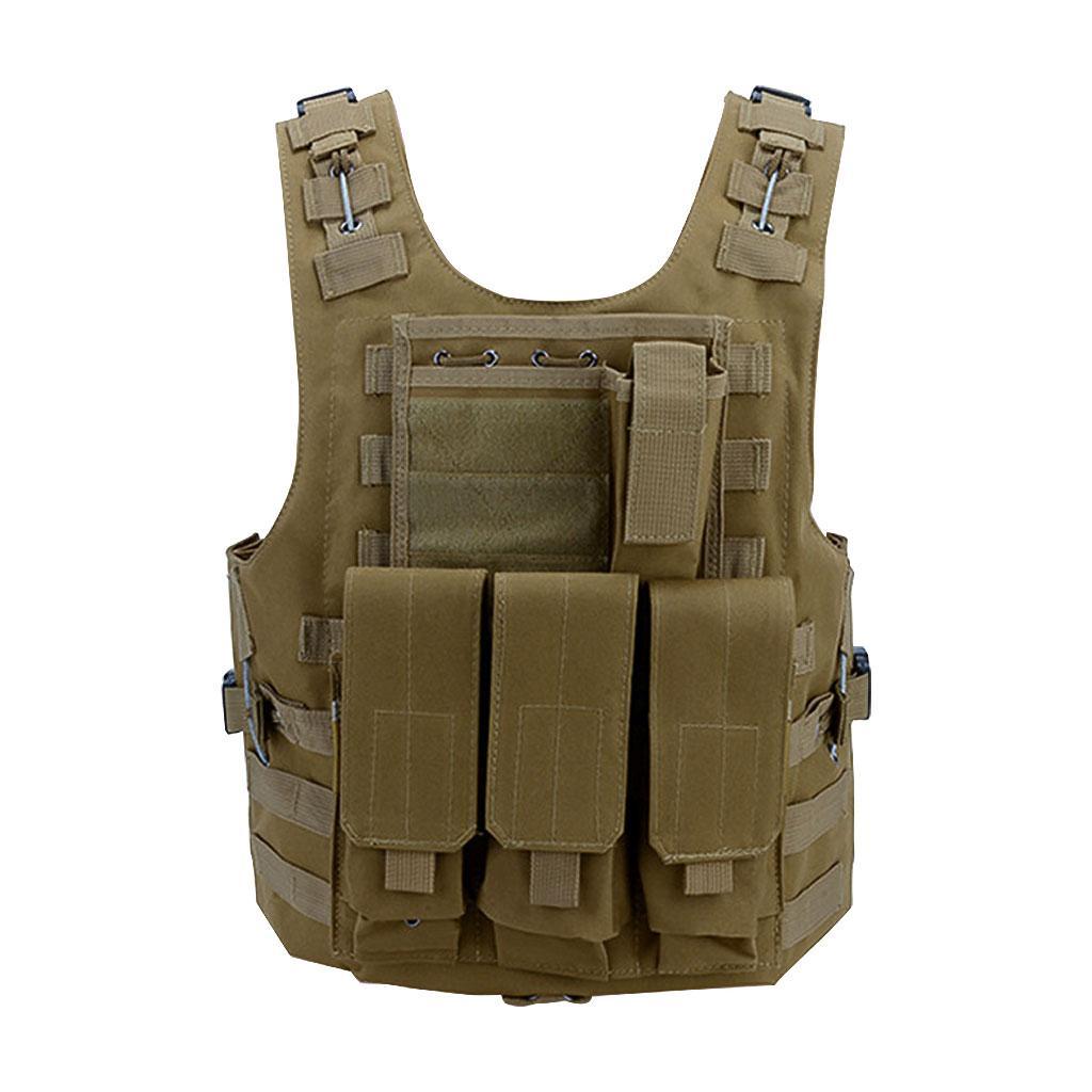 Plate Carrier Assault Gear Jacket for Men Women Outdoor Khaki