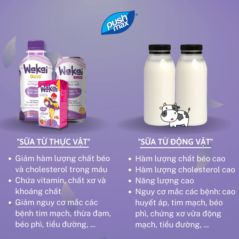 Sữa Chua Uống Cho Bé Từ Thực Vật Wakai Kids Lên Men Từ Khoai Lang Tím (110ml)