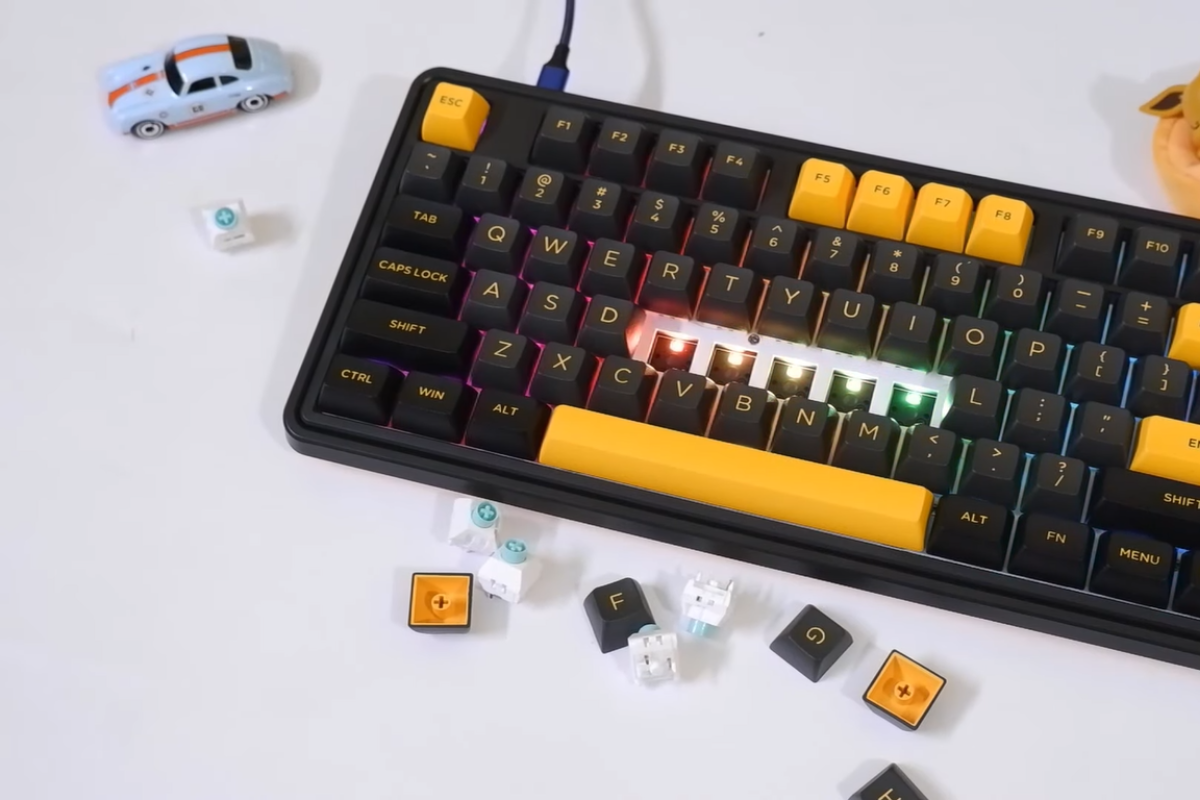 Bàn phím máy tính FL-Esports CMK87SAM Polar Night Black 3 Mode _Mới, hàng chính hãng