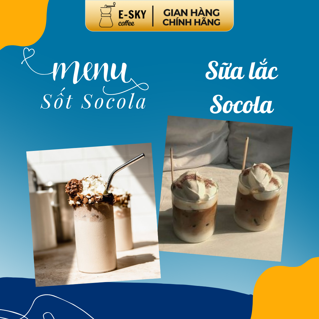 Sốt Socola POMONA Chocolate Sauce Nguyên Liệu Pha Chế Cà Phê Trà Sữa Hàn Quốc Chai 2kg