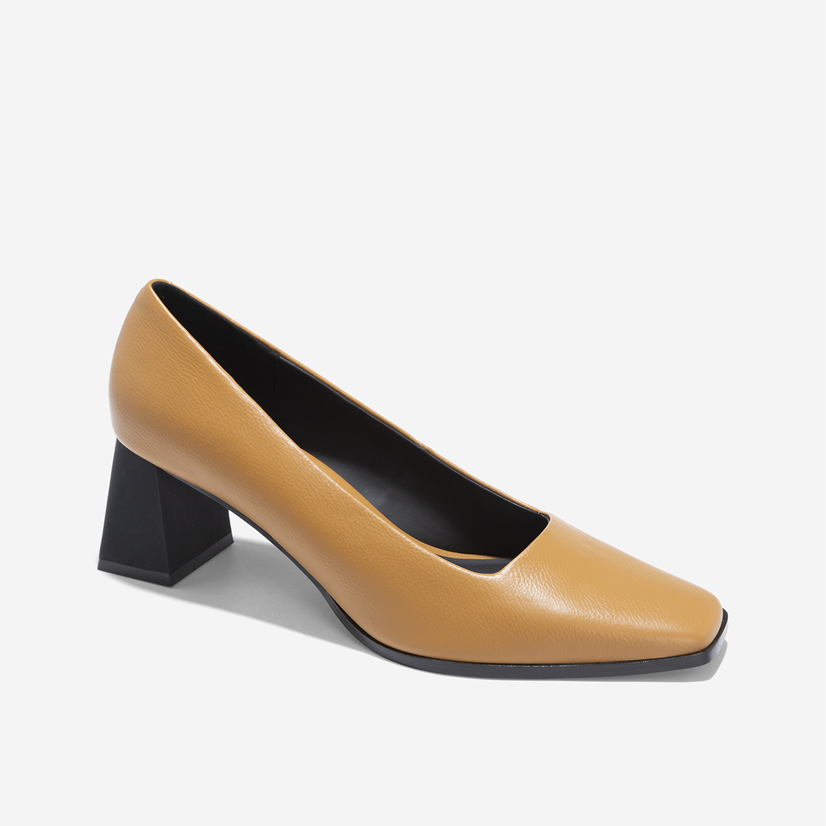 Giày Bít Mũi Vuông Block Heel - BMN 0656