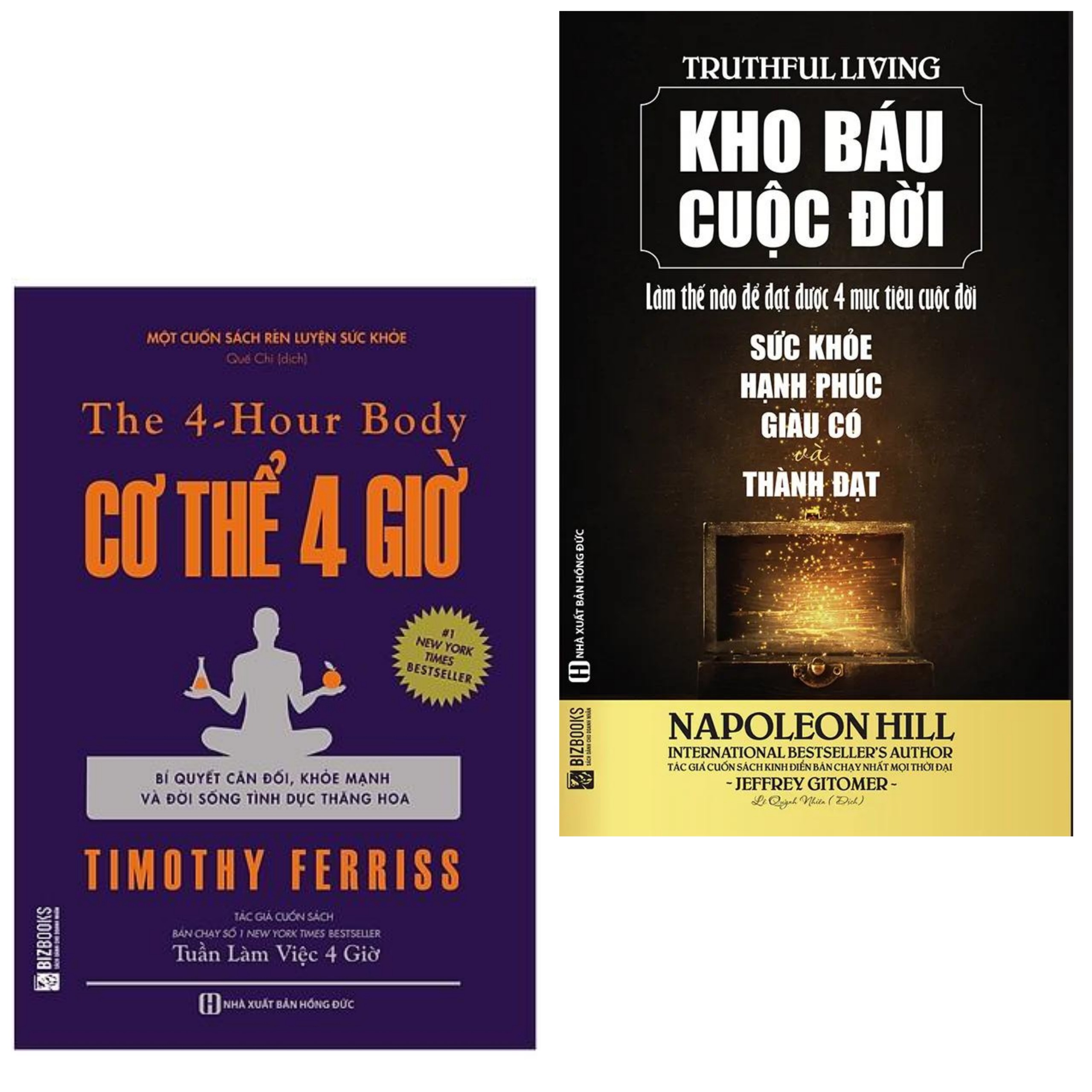 Combo 2 cuốn : Cơ Thể 4 Giờ - Bí Quyết Cân Đối, Khỏe Mạnh Và Đời Sống Tình Dục Thăng Hoa + Kho báu cuộc đời