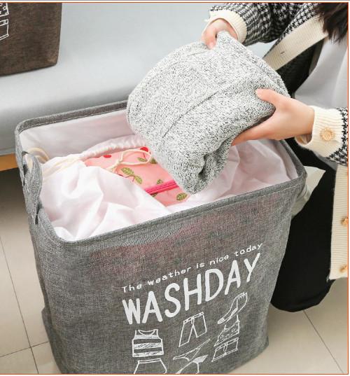 Túi vải đựng chăn màn cỡ lớn có thể gấp gọn, Giỏ đựng quần áo chống thấm nước siêu tiện dụng