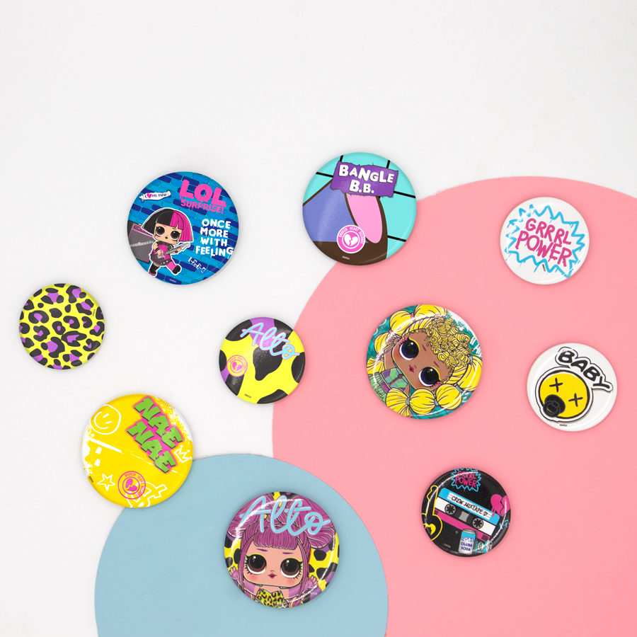 Đồ Chơi CLEVER HIPPO Huy Hiệu L.O.L Surprise! - Cool & Fun BADGE01/PINK