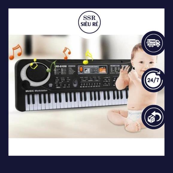 Đàn Piano Điện Tử 61 Phím Kèm mic Cho Bé,