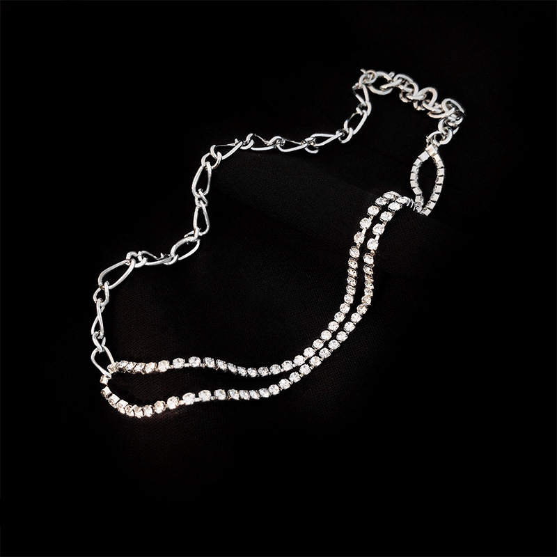 Dây chuyền nữ cá tính mix đá zircon xương đòn phong cách Hàn Quốc