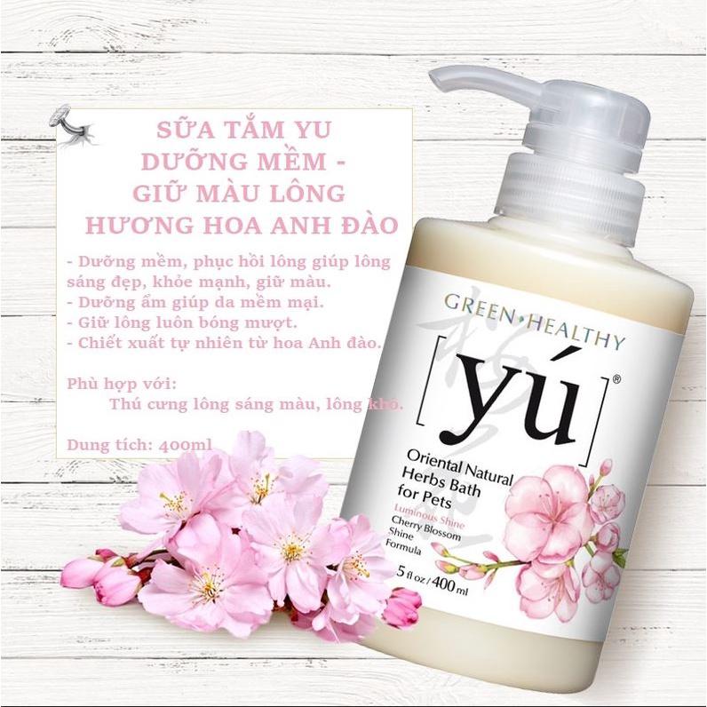 Sữa tắm YÚ cho chó, Sữa tắm nước hoa Yu Spa nhập khẩu đài loan dành cho CHÓ MÈO lông màu, trị ngứa chăm sóc da..