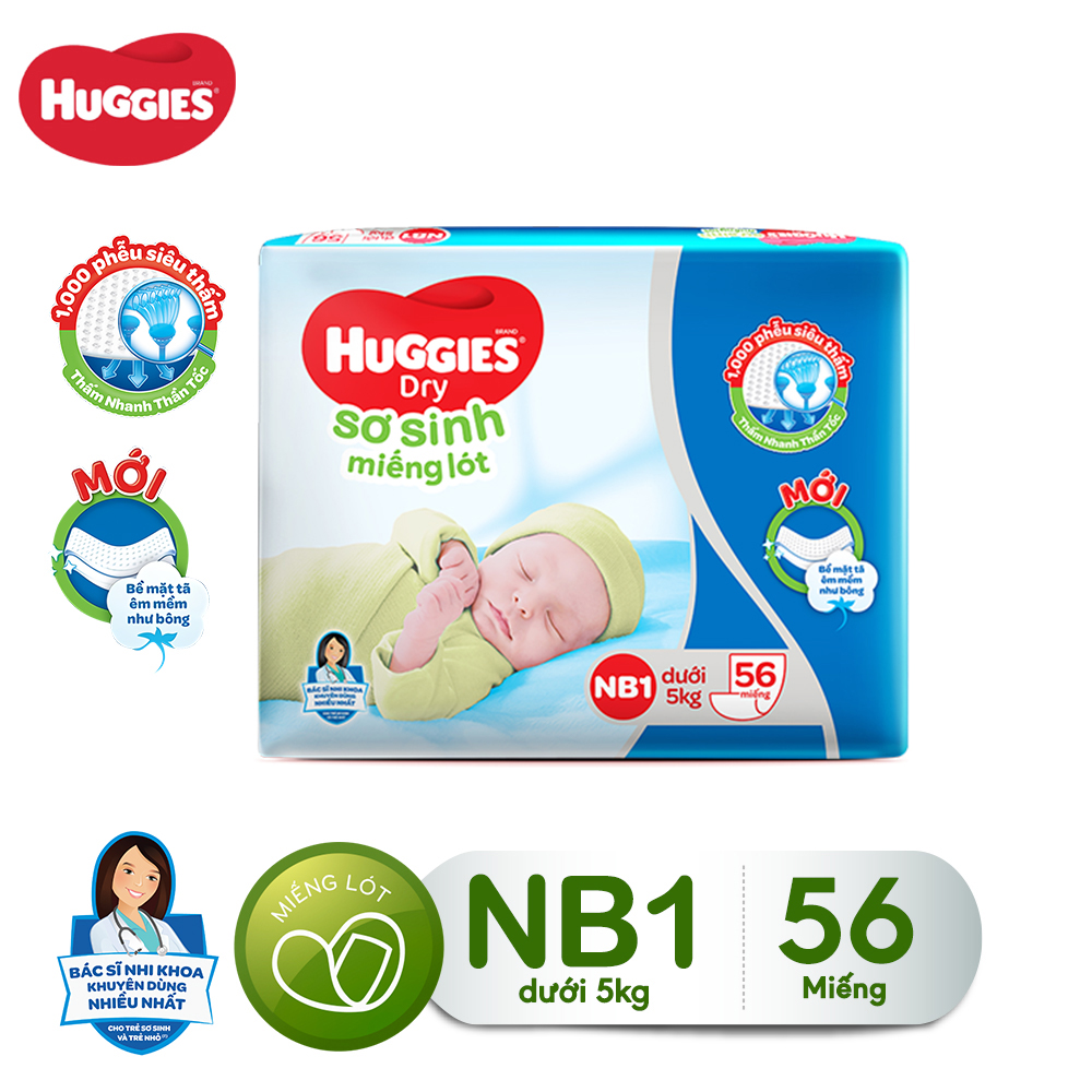 Miếng lót sơ sinh Huggies Inserts New Born 1NB56