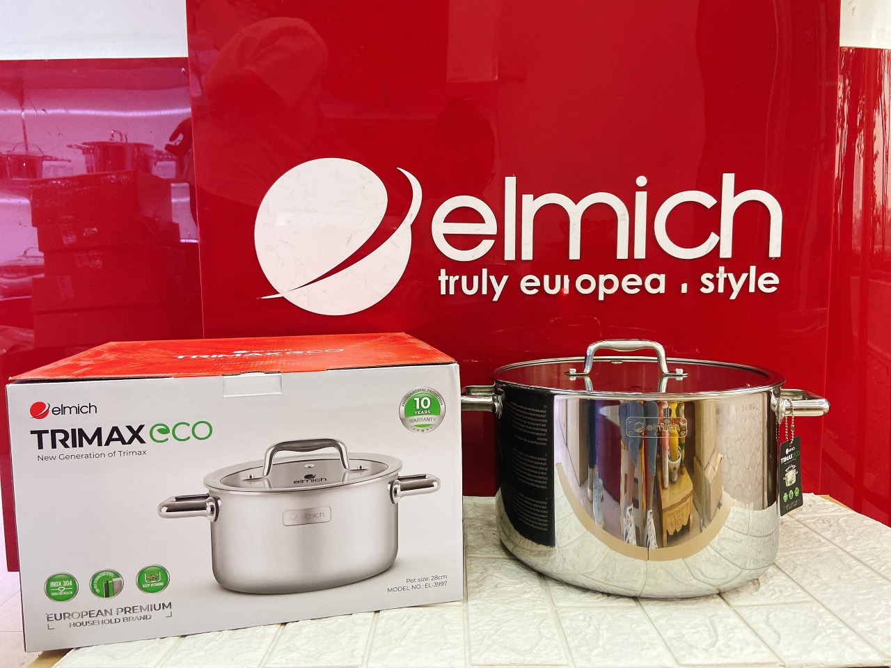 Nồi luộc gà inox liền khối Elmich Trimax ECO EL-3997 size 28cm
