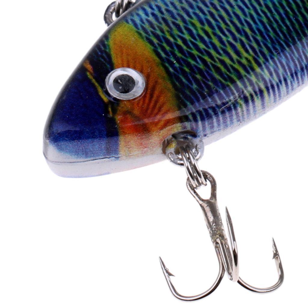 2-6pack VIB Fishing Lures Plastic Hard Baitt Crankbait with Treble Hook 3#