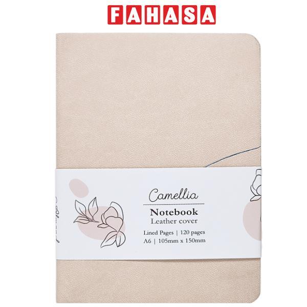 Sổ Da Bìa Cứng Camellia A6 - Kẻ Ngang - 120 Trang 100gsm - The Sun - Almond