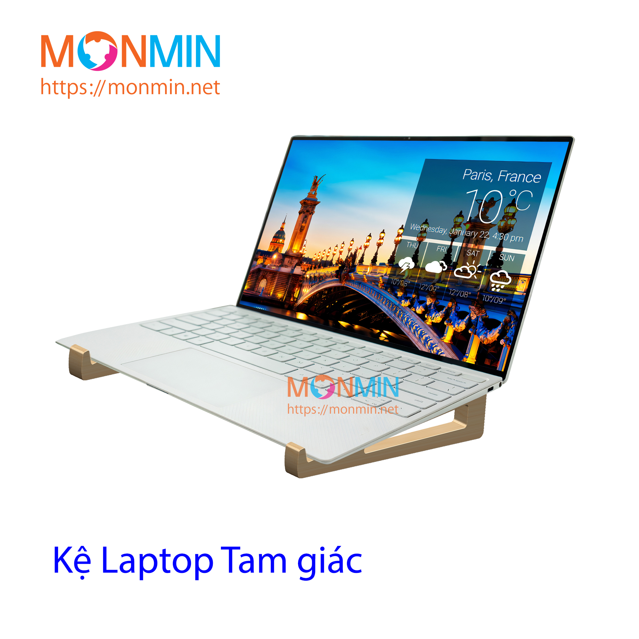 Kệ giá kê tản nhiệt cho Laptop và Mac bằng gỗ Plywood