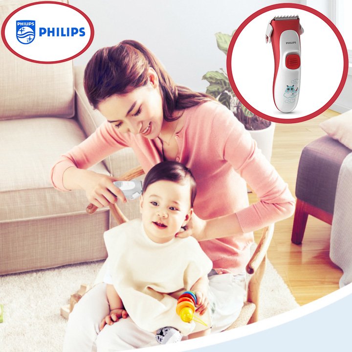 Tông đơ cắt tóc cho bé nhãn hiệu Philips HC1088 - Hàng nhập khẩu chính hãng - Bảo hành 24 tháng