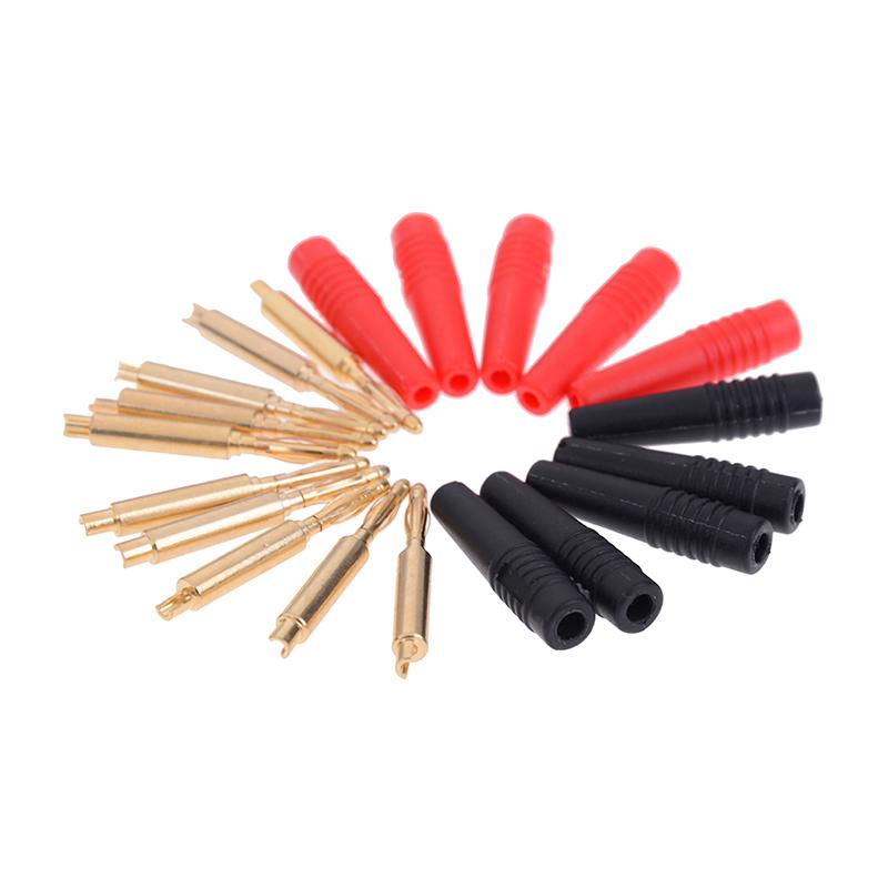 10 Cái/lốc Mạ Vàng 2Mm Wilding Chuối Cắm Loa Âm Thanh Cáp Khuếch Đại Dây Điện Vít Jack Cắm Bộ Màu Sắc Ngẫu Nhiên