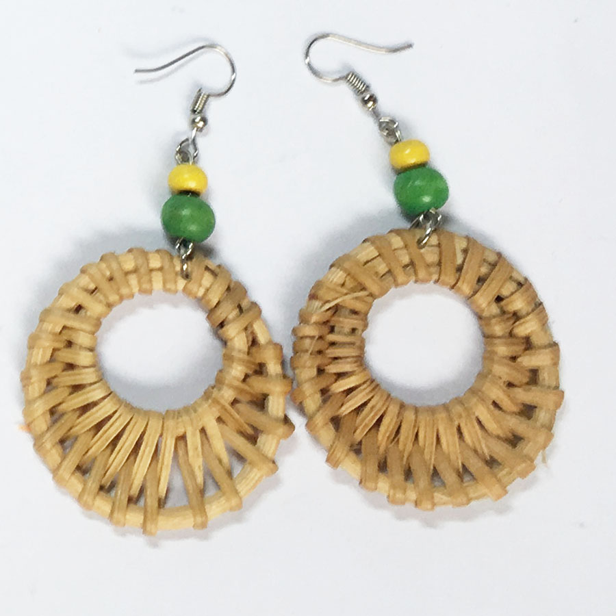 Combo 3 Bông tai mây tre đan handmade với 3 mẫu khác nhau