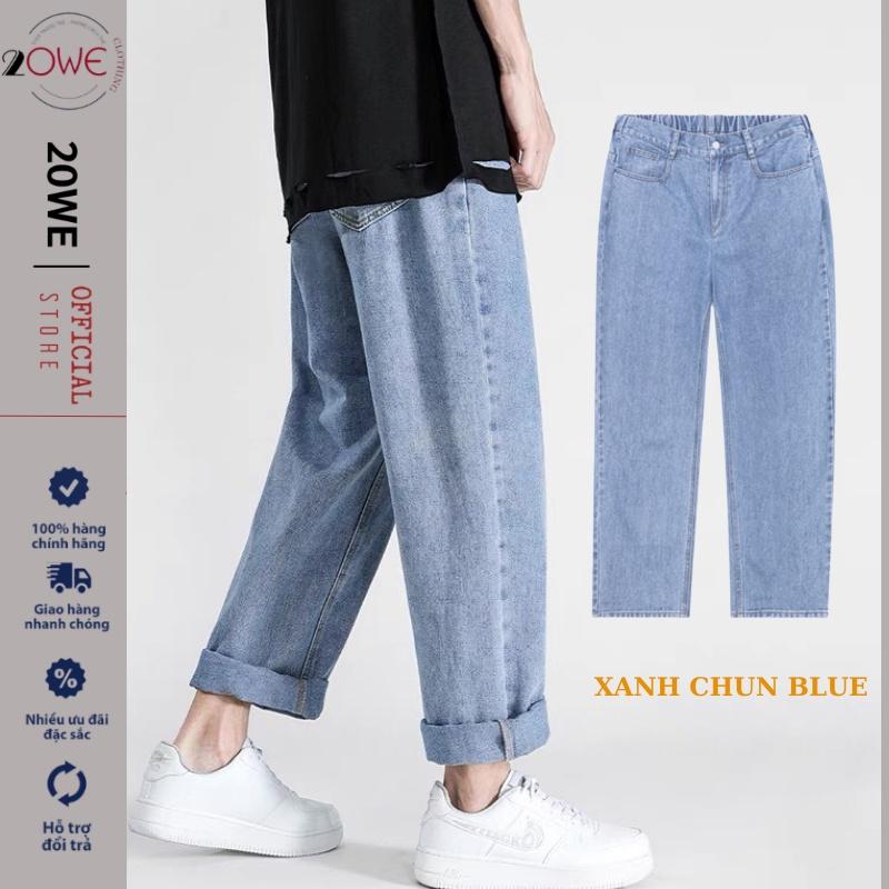 Quần bò, Jean Baggy nam TR03 ống Suông, rộng style hàn quốc - Top xu hướng 2021