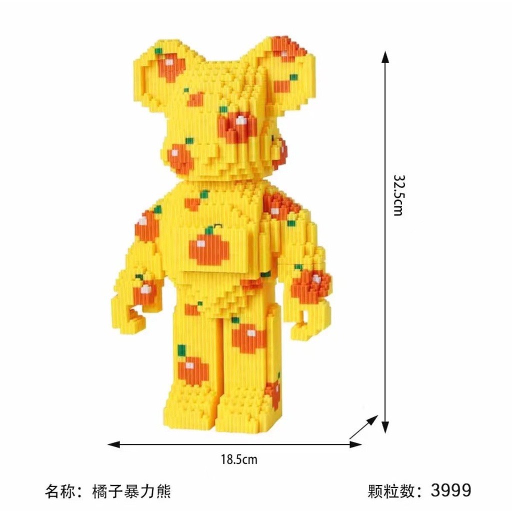 Đồ chơi lắp ráp, mô hình lắp ráp gấu Bearbrick size 33-35cm nhiều màu (tặng kèm búa)  *** Nhận lắp sẵn