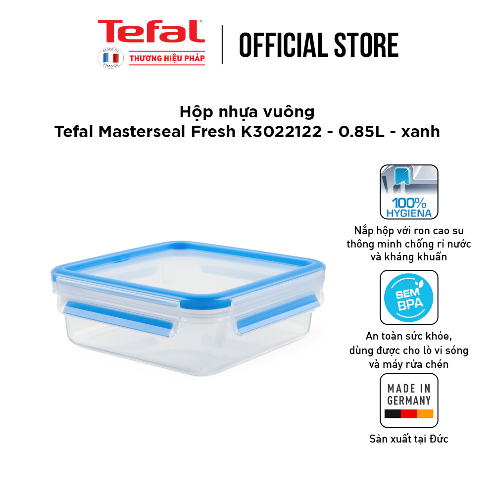 Hộp bảo quản thực phẩm nhựa Tefal Masterseal Fresh 850ml - Hàng chính hãng