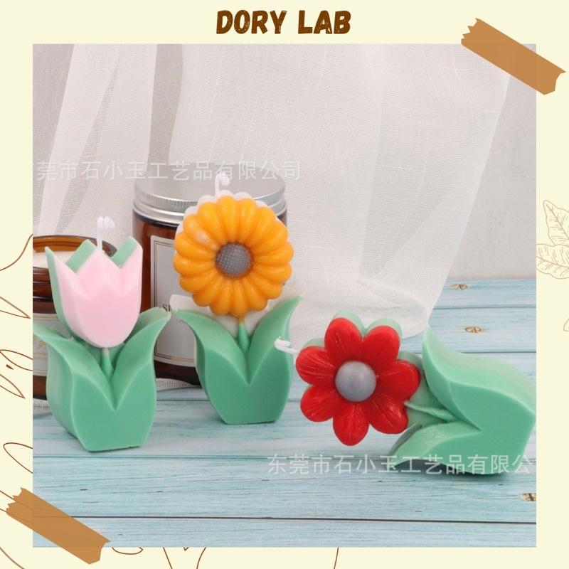 Nến Thơm Hoa Tulip Không Khói Thư Giãn, Phụ Kiện Decor, Quà Tặng Độc Đáo - Dory Lab