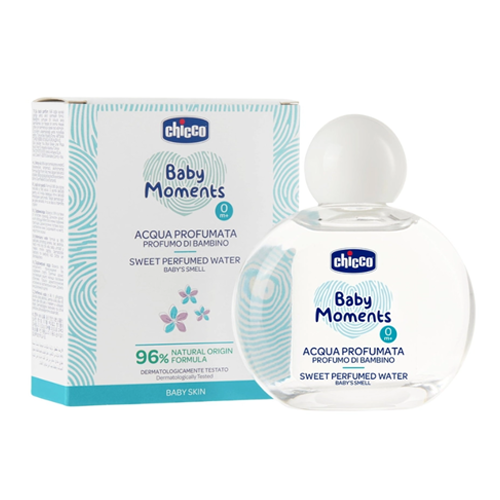 Nước Hoa Hương Tự Nhiên CHICCO Baby Moments Sweet Perfumed Water, Cho Bé Từ 0 Tháng, 100ml