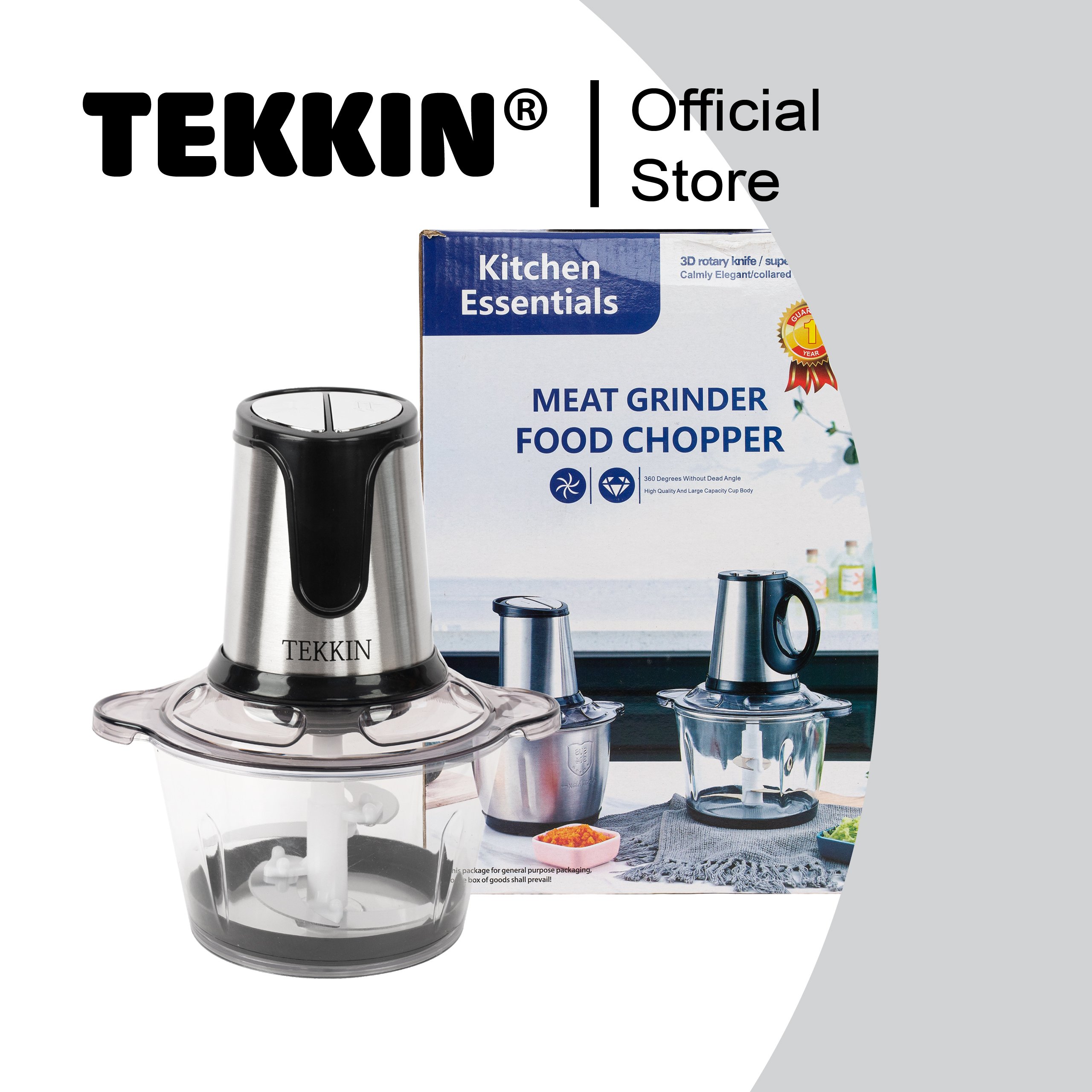 Máy xay thịt thực phẩm đa năng TEKKIN A6 động cơ đồng nguyên chất 100% công suất 300W  bảo hành 12 tháng - hàng chính hãng