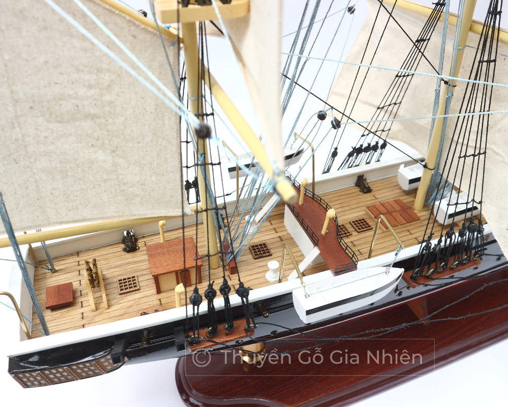Mô Hình Thuyền Gỗ Phong Thủy Dạng Thuyền Cổ HMS WARRIOR Chính Hãng Hàng Xuất Khẩu Chất Lượng Cao
