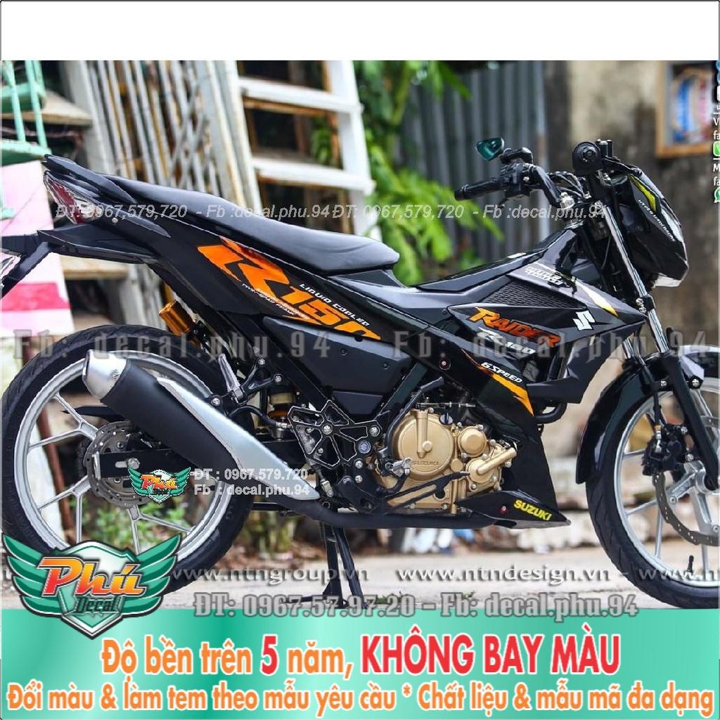 Tem Rời Raider Cam đen Crom
