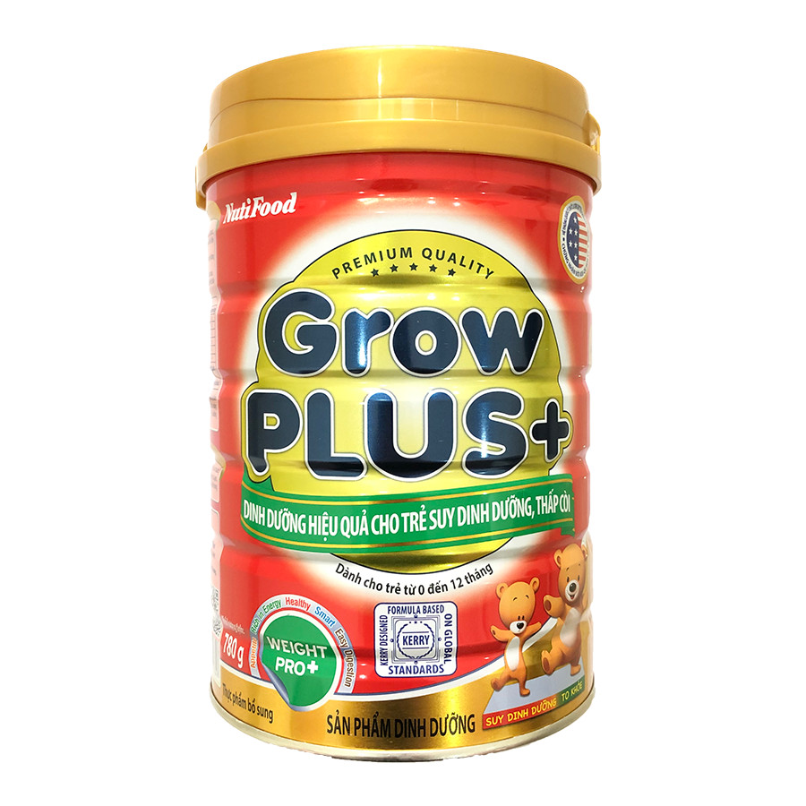 Sữa Bột GrowPLUS+ Đỏ Lon 780g Suy Dinh Dưỡng Cho Trẻ Dưới 1 Tuổi - Hàng Chính Hãng - Grow Plus SDD