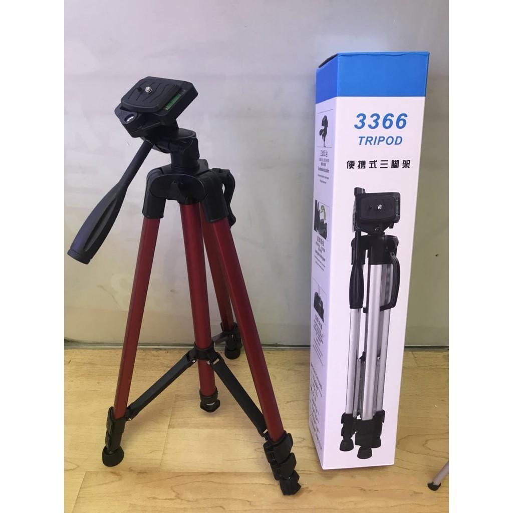 Gậy Tripod 3 chân cho điện thoại và máy ảnh 3366 dài 1m50 cao cấp - Tặng kèm Đầu kẹp điện thoại và Remote Bluetooth