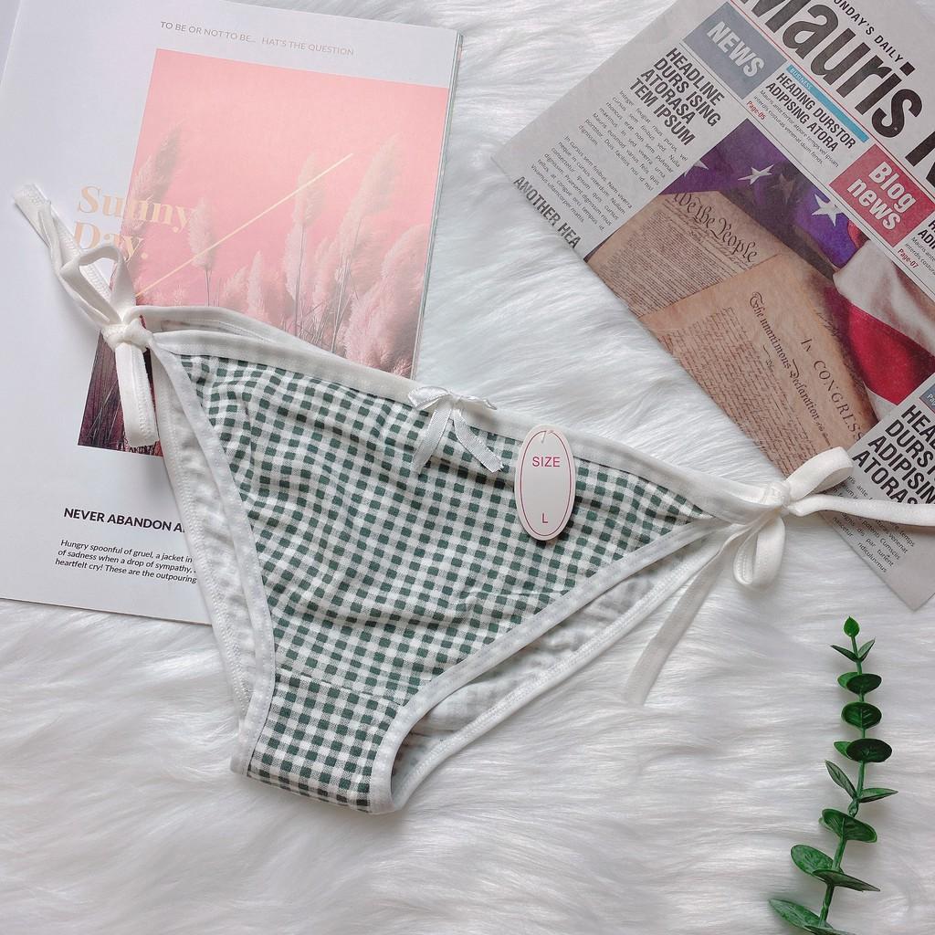 -Quần Lót Cotton Cột Dây