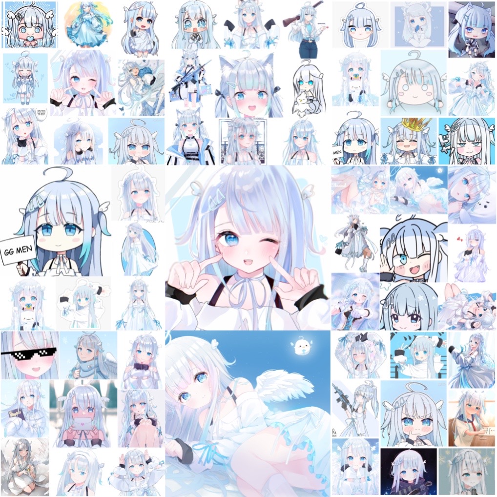Ảnh dán Sticker Amatsuka uto 30-60 cái khác nhau/ tranh dán Hololive amatsuka uto