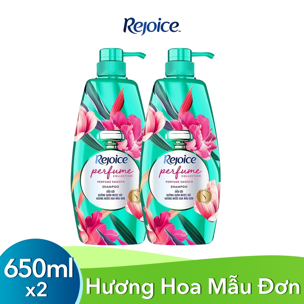 Combo 2 Dầu Gội REJOICE Fraya Hương Hoa Mẫu Đơn 650g/632,3ml