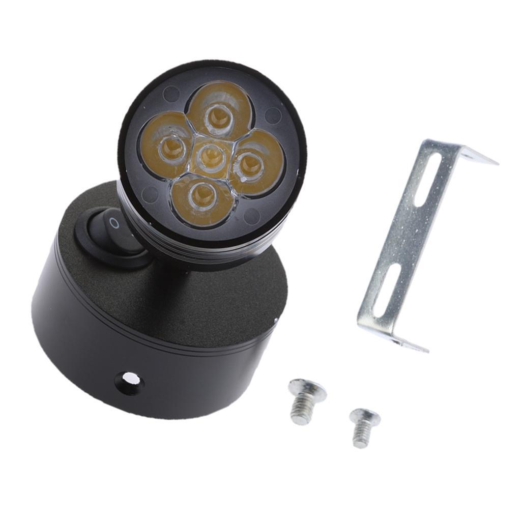 5W 12V Boat Adjustable LED Reading Light Wall Lamp with Switch Wall Mount