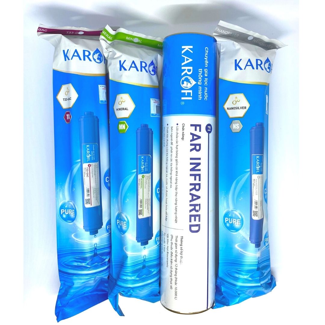 Combo 8 lõi lọc nước dành cho máy lọc Karofi 8 cấp - Hàng chính hãng