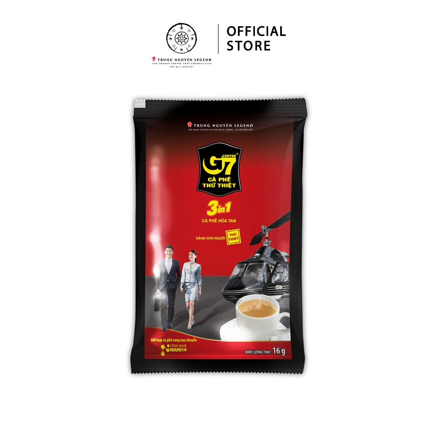 Trung Nguyên Legend - Cà phê sữa hòa tan G7 3in1 - Bịch 50 sachets x 16gr (gói vuông)