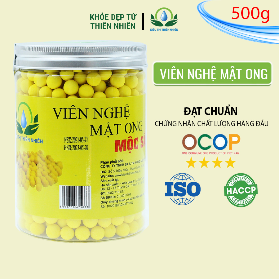 Viên Nghệ Mật Ong Mộc Sắc Hộp 500g