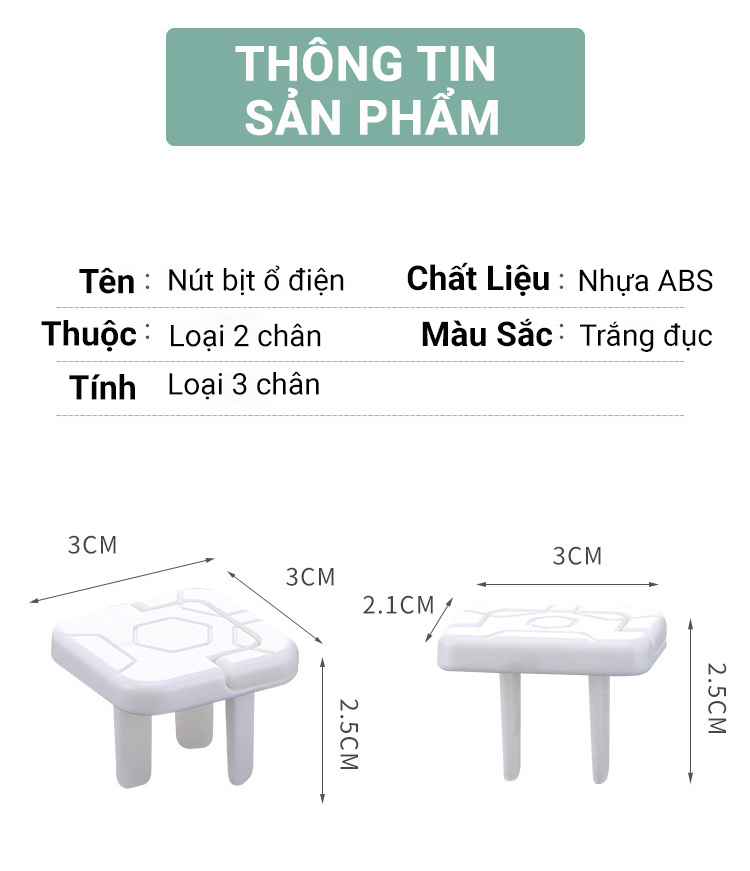 Nút Bịt Ổ Điện 2 Chạc 3 Chạc KUNBE Cao Cấp Dày Dặn Loại Họa Tiết Trơn Có Quai Cầm Ẩn